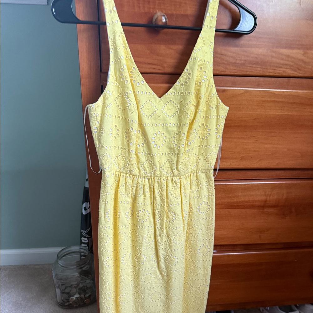 Yellow Eyelet Sundress